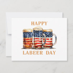 American Flag Beer Happy Labeer Day Funny Labour D