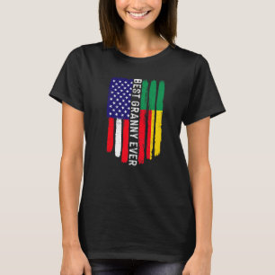 American Flag & Benin Flag Best Granny Ever Family T-Shirt