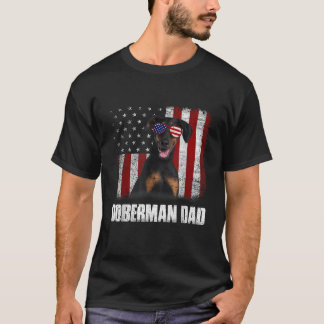 American Flag Best Doberman Dad Ever Tee Dog Dad 