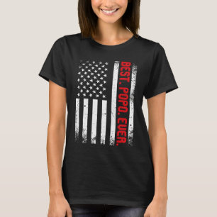 American Flag Best Popo Ever Vintage T-Shirt