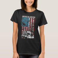 American Flag Big Rig Semi-Trailer Truck Driver gi