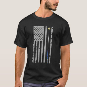 American Flag Billiard Pool Players T-Shirt