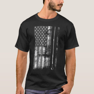 American Flag Billiard Stick Table Game USA T-Shirt