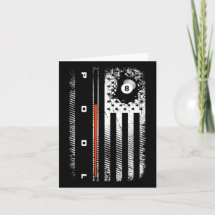 American Flag Billiards Pool Player Apparel - Bill Card