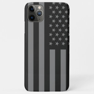 American Flag Black Gray Case-Mate iPhone Case