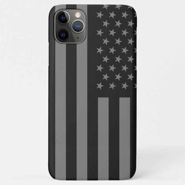 American Flag Black Grey Case-Mate iPhone Case (Back)