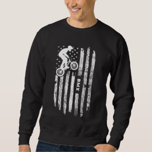 American Flag BMX Clothing - BMX Rider Vintage BMX Sweatshirt