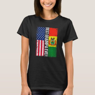 American Flag & Bolivia Flag Best Grampa Ever Fami T-Shirt