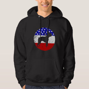 American Flag Boston Terrier Dog Hoodie