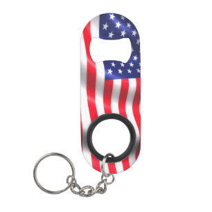 American Flag Bottle Opener Key Chain
