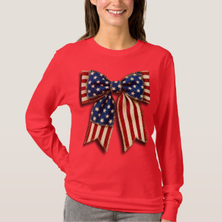 American Flag Bow T-Shirt