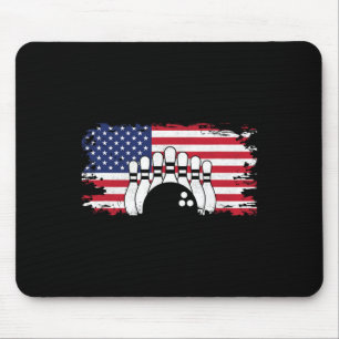 American Flag Bowling Apparel - Bowling 1 Mouse Pad