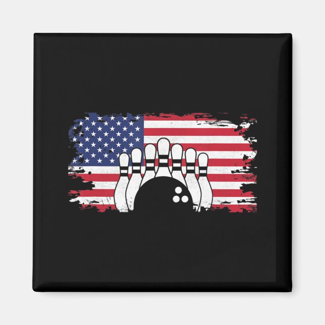 American Flag Bowling Apparel - Bowling  Magnet (Front)