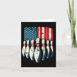 American Flag Bowling Card