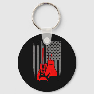 American Flag Boxing Apparel - Boxer Boxing For Wo Key Ring