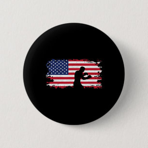 American Flag Boxing Apparel - Boxer Boxing Women 6 Cm Round Badge