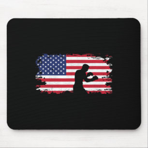 American Flag Boxing Apparel - Boxer Boxing Women Mouse Pad