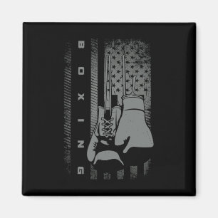 American Flag Boxing For Women Kids Men Magnet