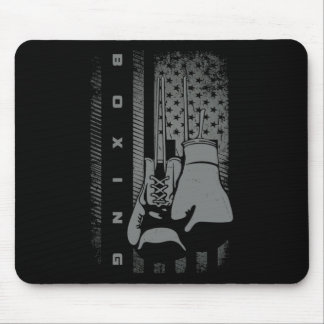 American Flag Boxing For Women Kids Men  Mouse Pad