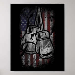 American Flag Boxing Shirts For Men Women Fourth O Poster