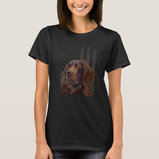 American Flag Boykin Spaniel 4th Of July Premium T-Shirt