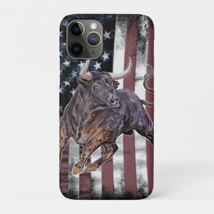 American Flag Bull Case-Mate iPhone Case