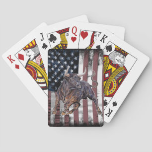 American Flag Bull Playing Cards