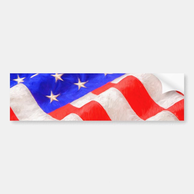 American Flag Bumper Sticker (Front)