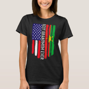American Flag Burkina Faso Flag Best Grandmom Ever T-Shirt