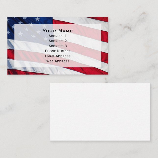 American Flag Business Card (Front/Back)