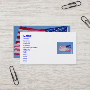American Flag Business Card