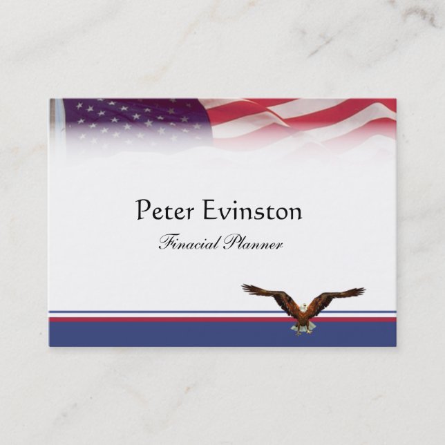 American Flag Business Card (Front)