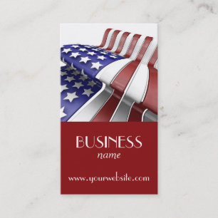 American Flag Business Card