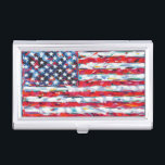 American Flag Business Card Holder<br><div class="desc">American Flag. Artist: Carolee Vitaletti. Image ID: 156057GG.</div>