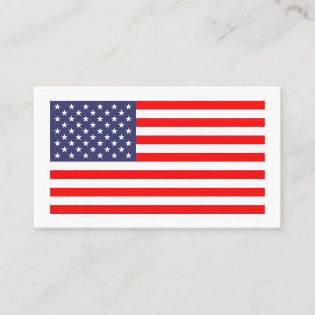 American flag business card template (Front)