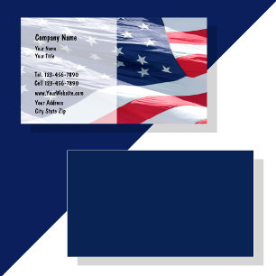 American Flag Business Cards
