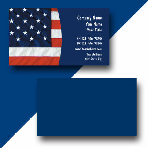 American Flag Business Cards