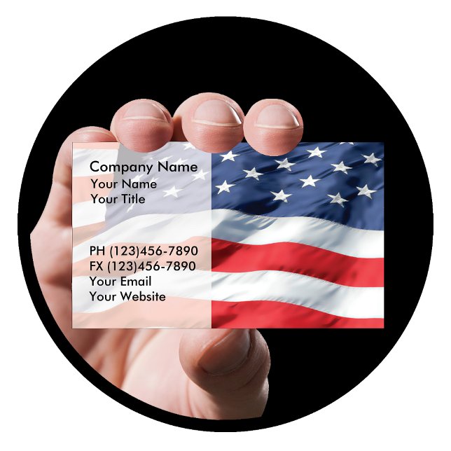 American Flag Business Cards (Creator Uploaded)