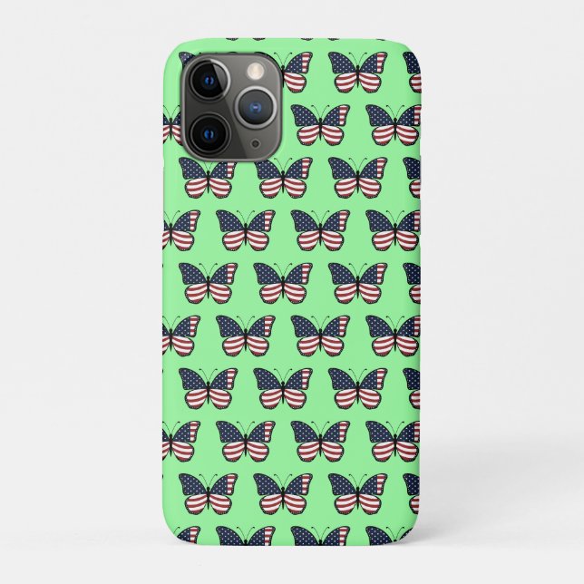 American Flag Butterfly Design Case-Mate iPhone Case (Back)