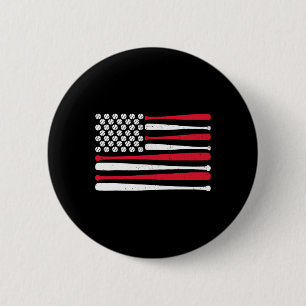 American Flag Bysebyll Usa Vintage Bysebyll Sport  6 Cm Round Badge