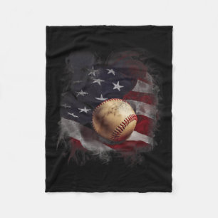 American Flag Bysebyll Vintage 4th Of July Usa Pat Fleece Blanket