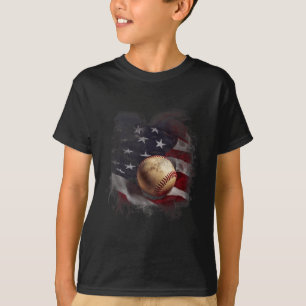 American Flag Bysebyll Vintage 4th Of July Usa Pat T-Shirt