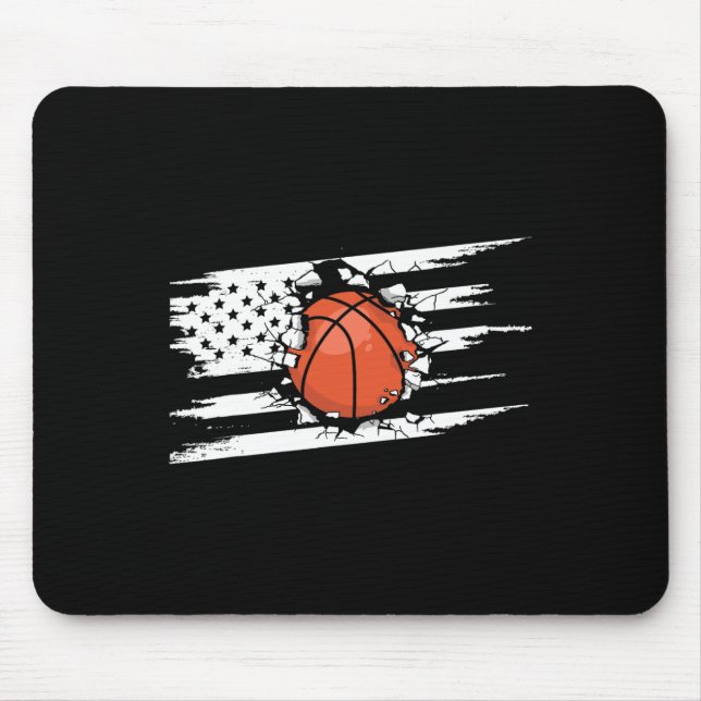 American Flag Bysketbyll Apparel - Bysketbyll 1  Mouse Pad (Front)
