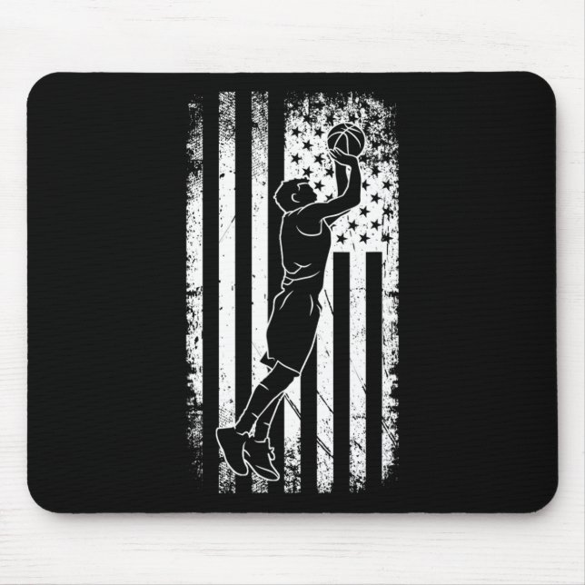 American Flag Bysketbyll Apparel - Bysketbyll  Mouse Pad (Front)