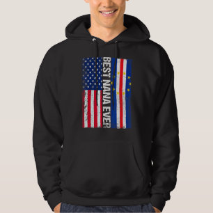 American Flag Cabo Verde Flag Best Nana Ever Famil Hoodie