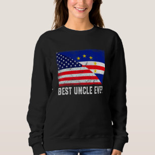 American Flag Cabo Verde Flag Best Uncle Ever Fami Sweatshirt
