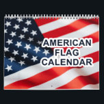 American Flag Calendar 2025<br><div class="desc">A wall calendar with American flag photos. Give a gift of America for Christmas! This calendar is set for year 2025 but you can change the year and months as you like. It has U.S. holidays. You can also change the holidays to countries listed in the drop down menu. Great...</div>