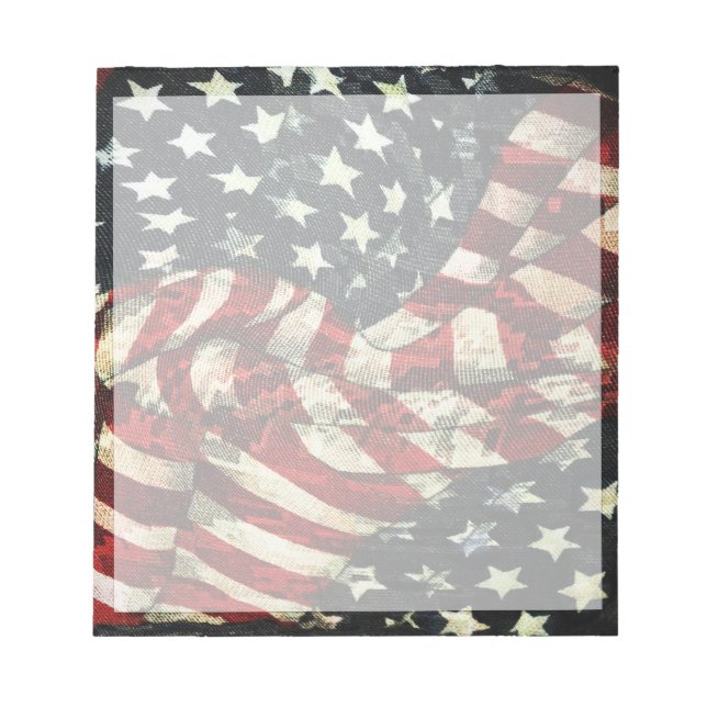 American Flag-Camouflage by Shirley Taylor Notepad (Front)