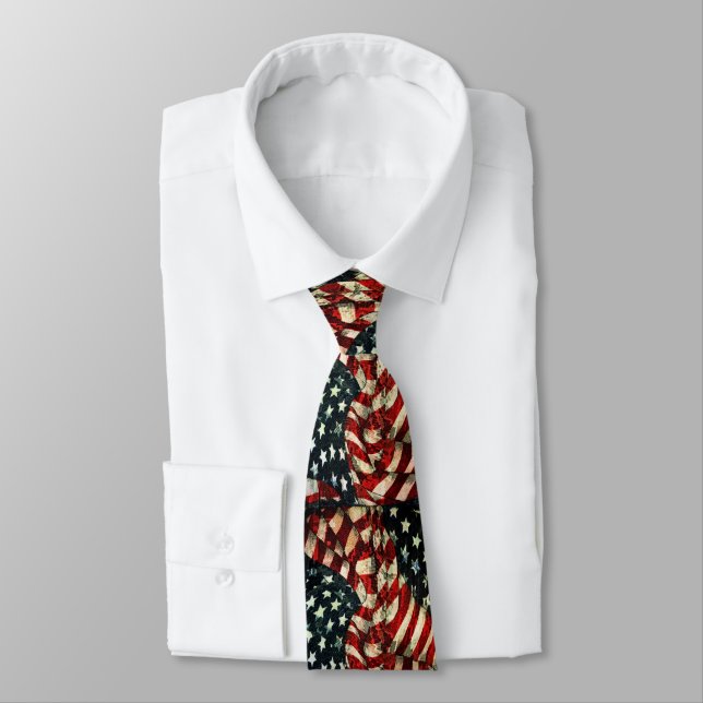 American Flag-Camouflage by Shirley Taylor Tie (Tied)