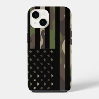 American Flag Camouflage Camo Patriotic USA iPhone 14 Case